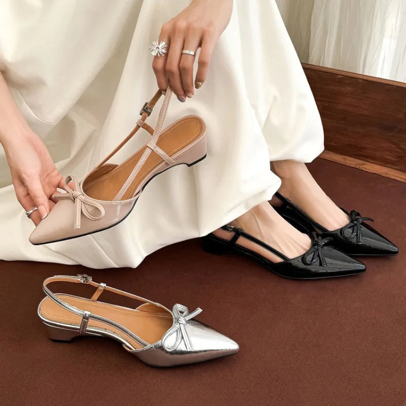 Sandalias con Taco Plateado