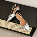 Sandalias con Taco Plateado