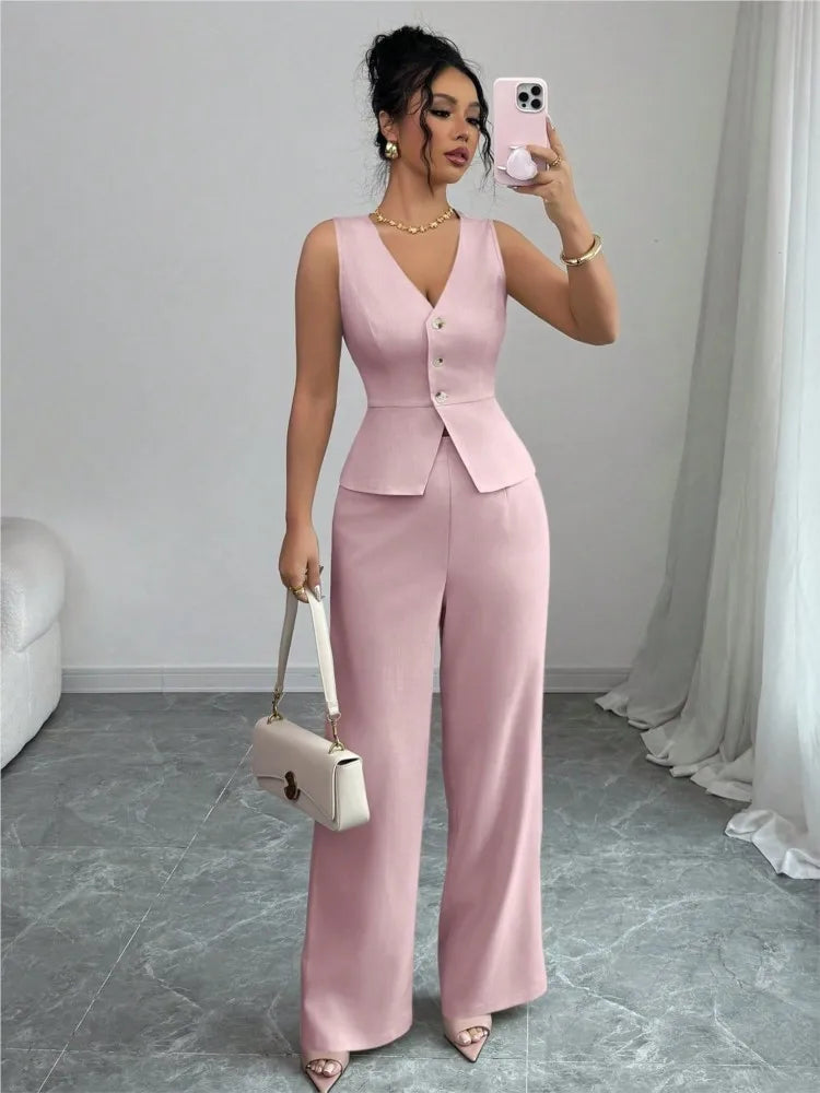 Conjunto Dos Piezas Escote en V de Verano