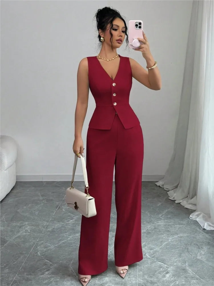 Conjunto Dos Piezas Escote en V de Verano