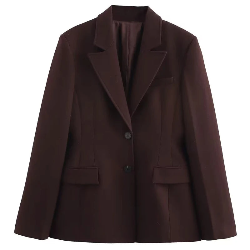 Blazer de Un Botón Entallado de Oficina