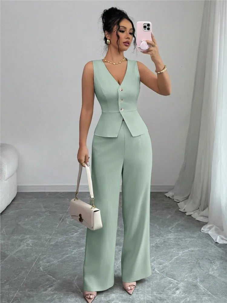 Conjunto Dos Piezas Escote en V de Verano