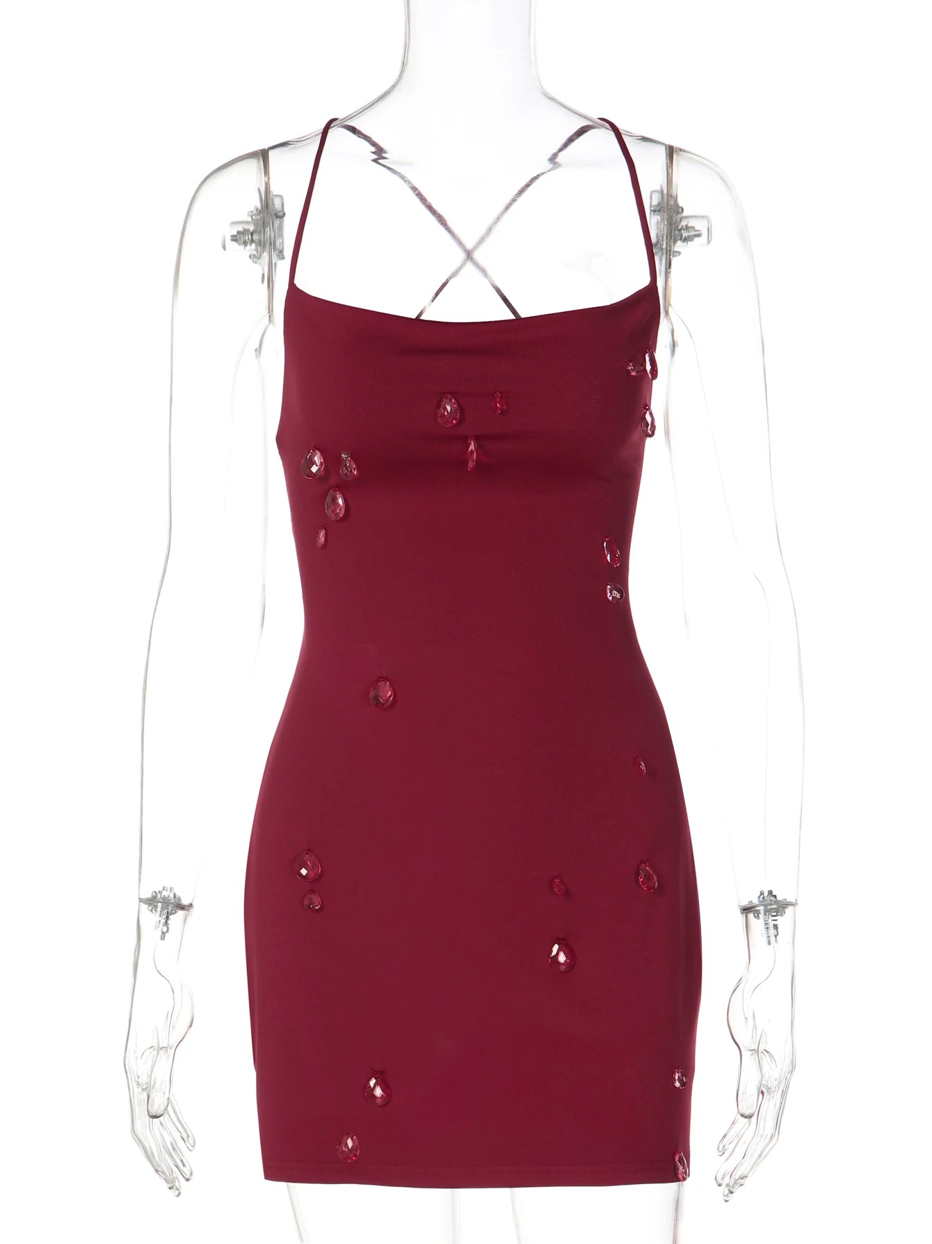 Vestido Corto con Espalda Descubierta